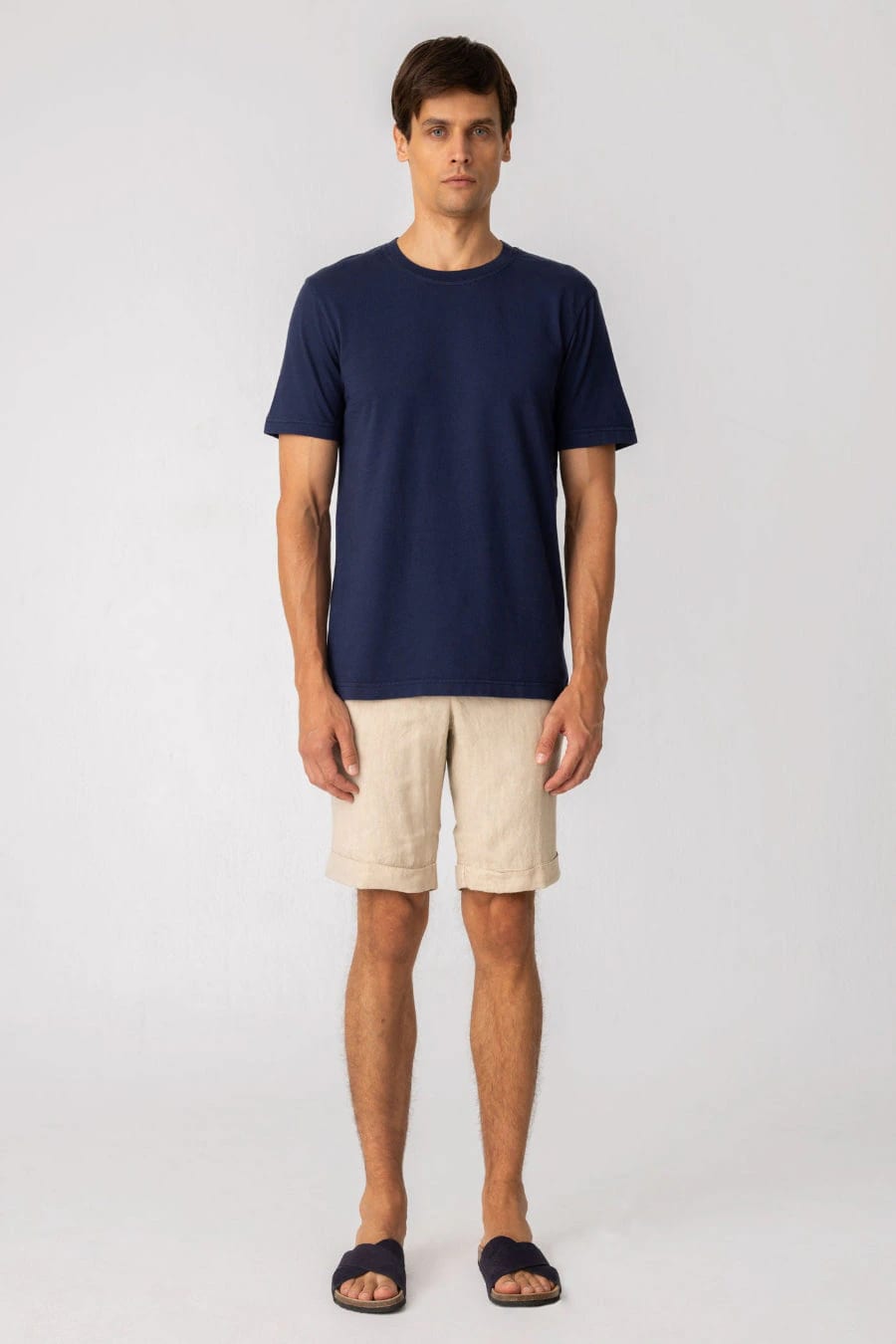 Men's cotton t-shirt navy albatros - imagen 1