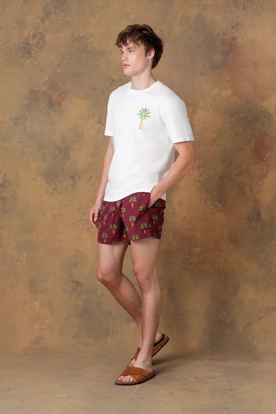 Men's cotton t-shirt thalos white - imagen 5