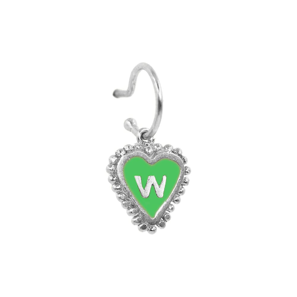 PreOrder Baby Hoops 9mm Letra Heart Plata - imagen 30