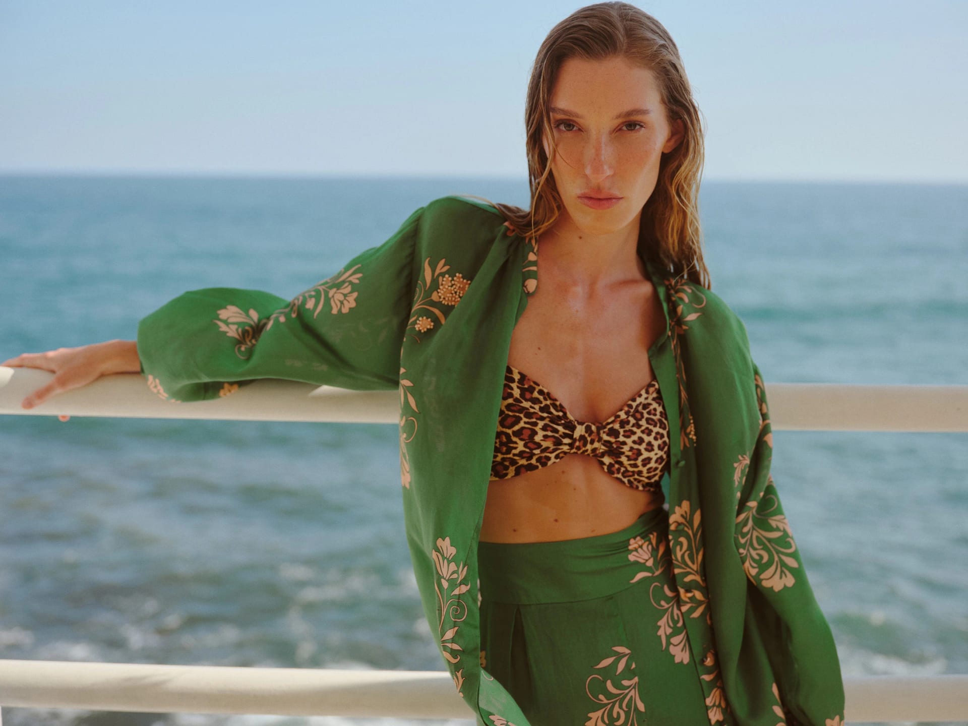 Don Simon Cotton Silk Shirt / Green Buganvilias - imagen 7