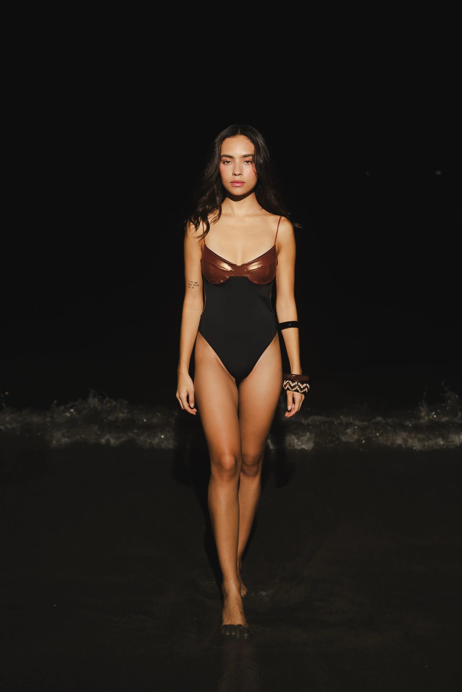 ARIA BODYSUIT - BLACK/COPPER - imagen 4