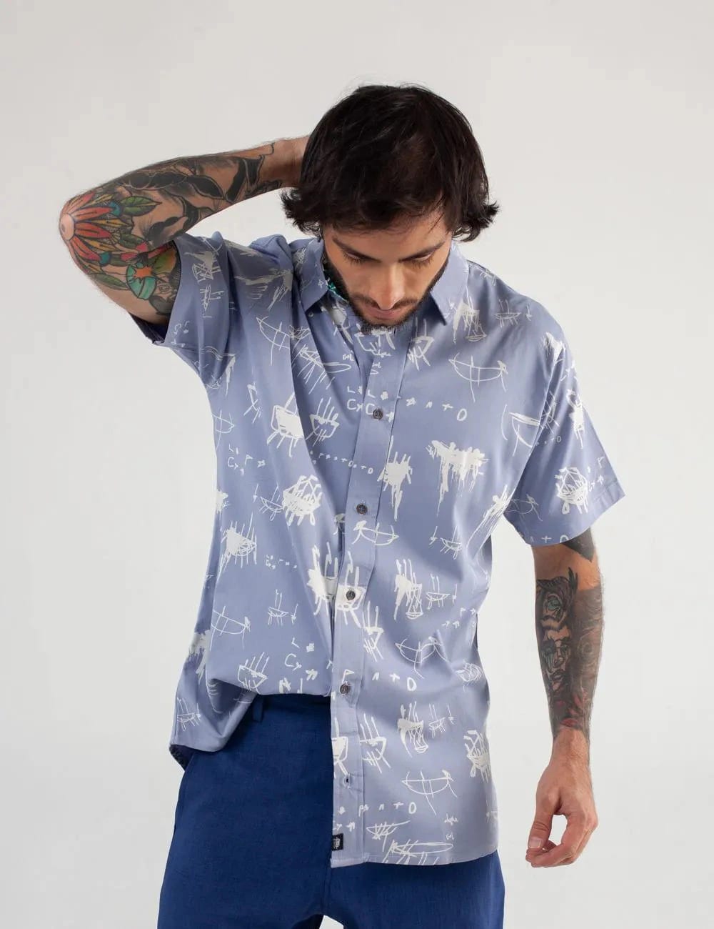 Camisa Regular Fit Le Panto Azul claro Hombre - imagen 6