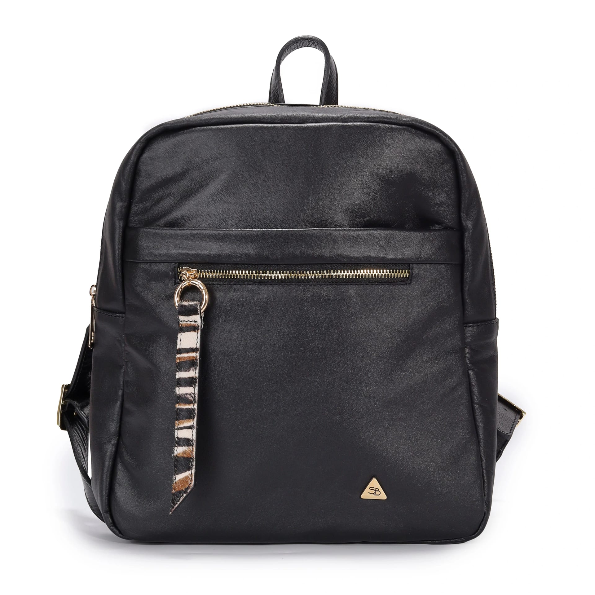 "TRAMA" MORRAL EN CUERO - imagen 1