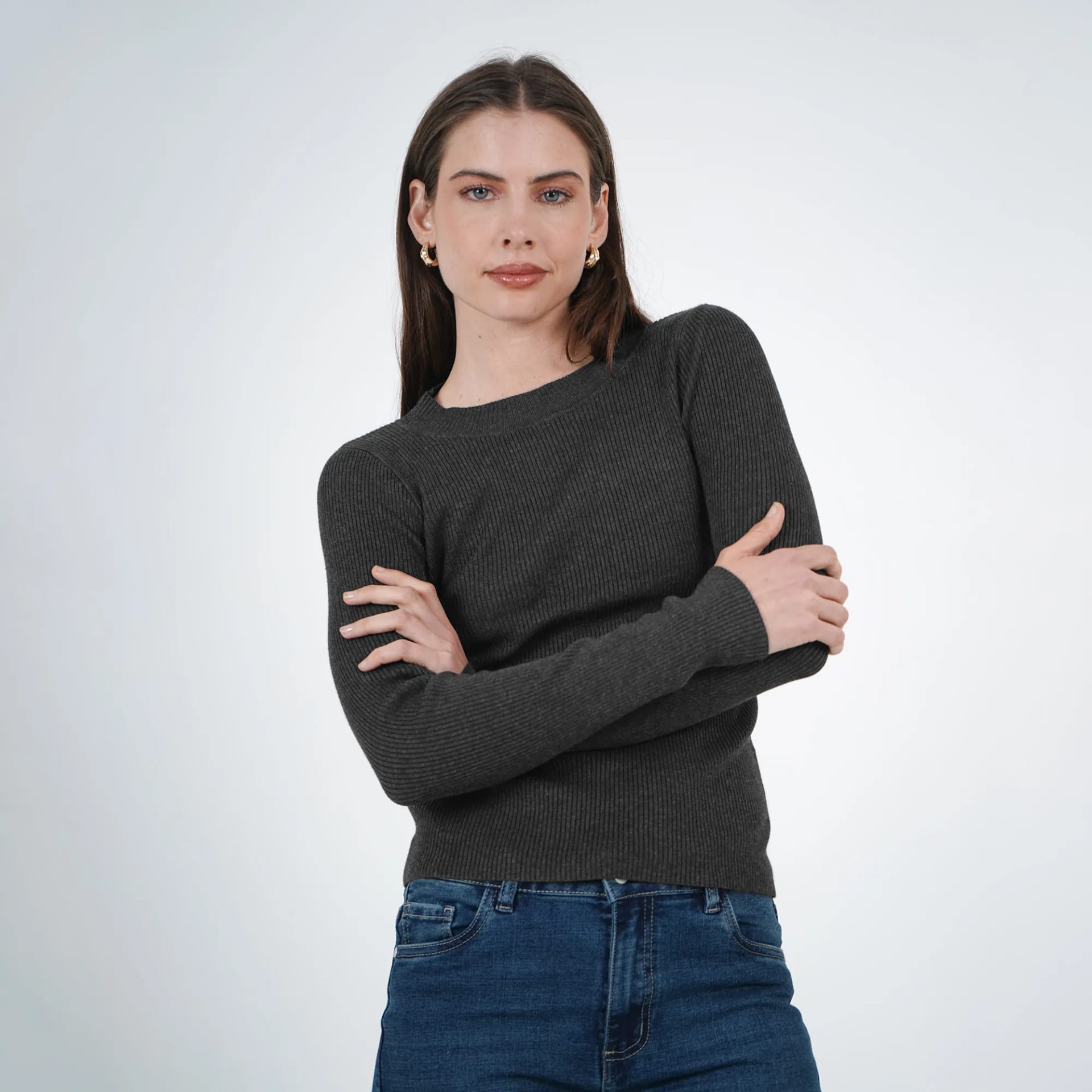 Sweater Cuello V Manga Larga - imagen 12