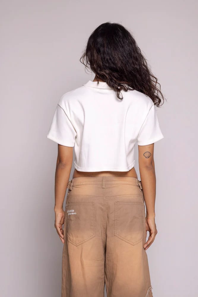 CropTop Polo Motion-Beige - imagen 7