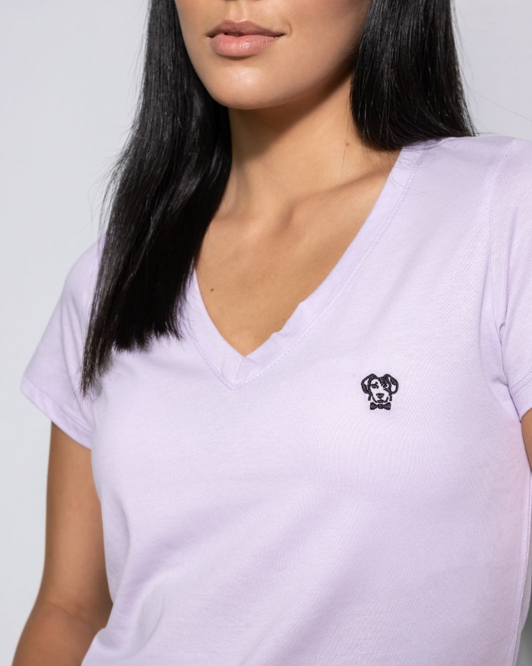 Camiseta Antimanchas Cuello V Lila - imagen 2