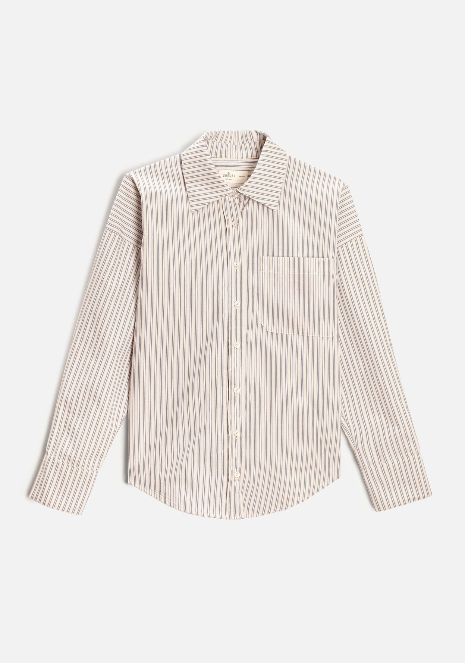 Camisa Antonella Rayas Marfil - Azul - imagen 1