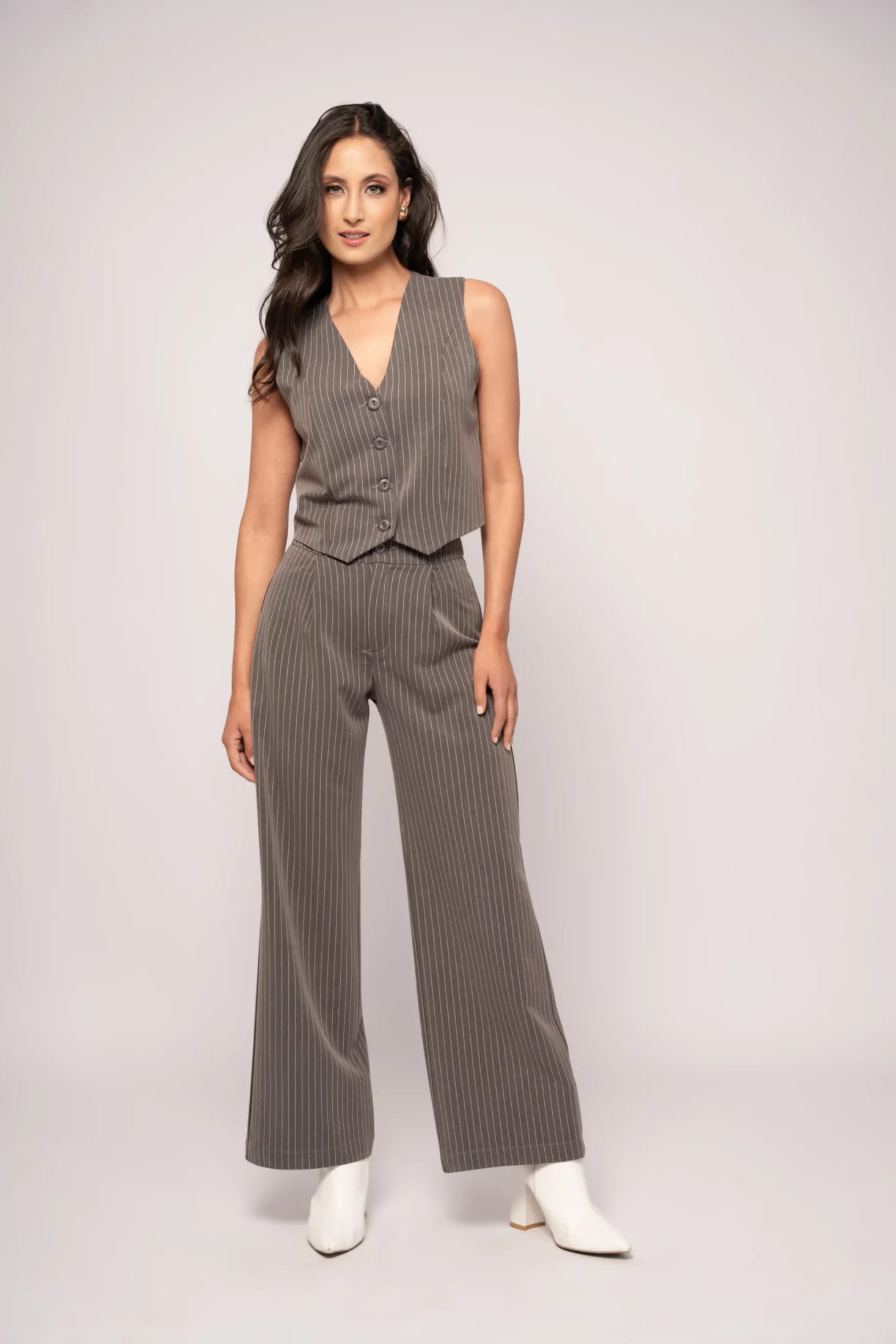Pantalón Daniela Raya Diplomática Gris Oscuro - imagen 1