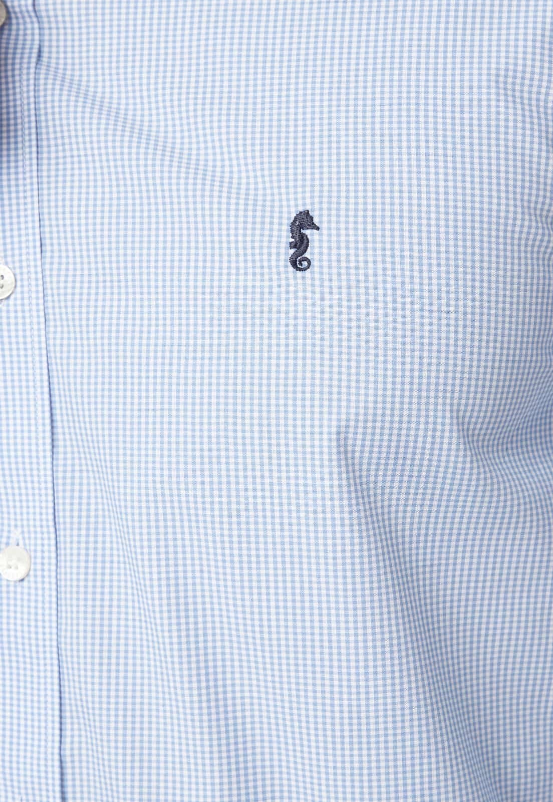 Camisa Manga Larga Cuadros Azul Claro - imagen 5