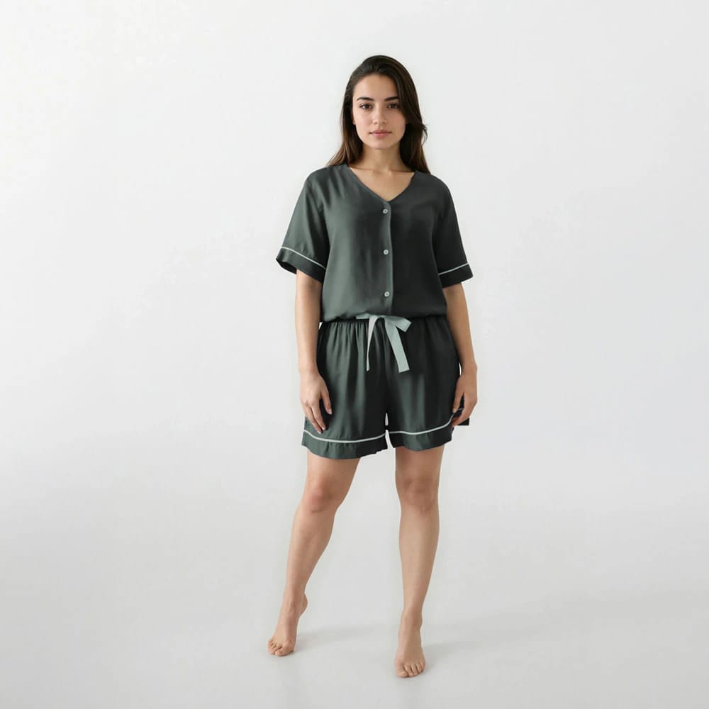 Conjunto de Pijama Short Verde Militar - imagen 1