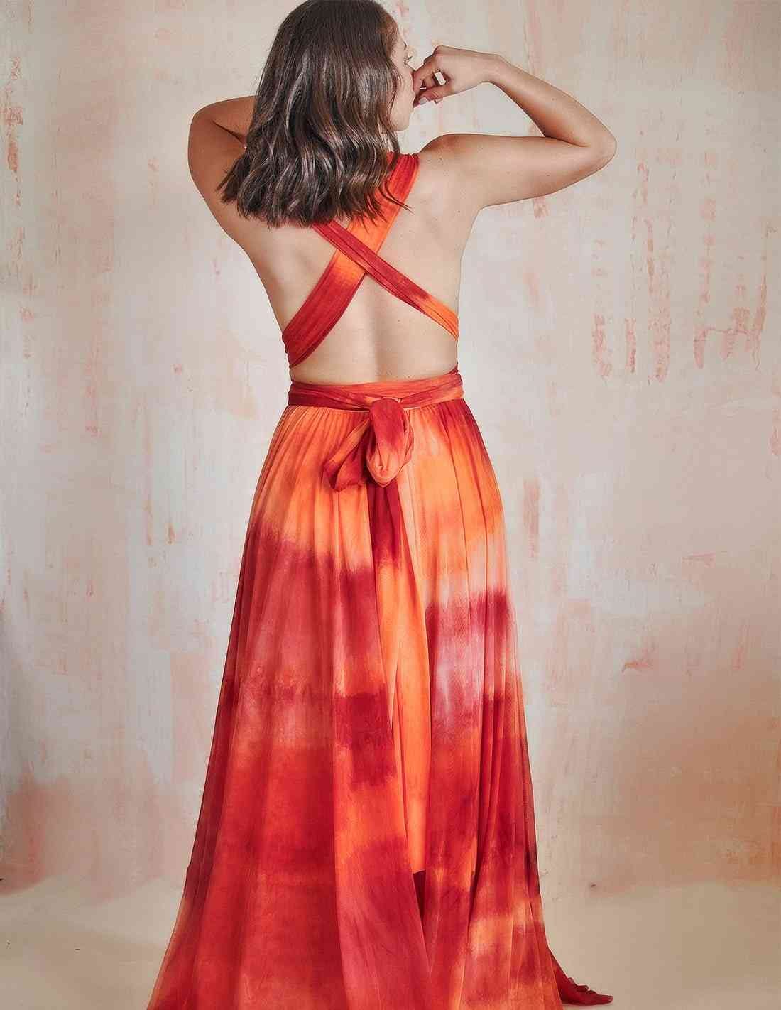 Vestido Hydra Fire Salmon - imagen 2