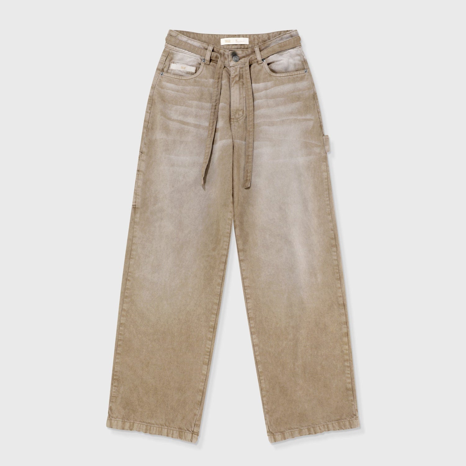 Dirty-Wash Mid-Rise Pants - Sand - imagen 1