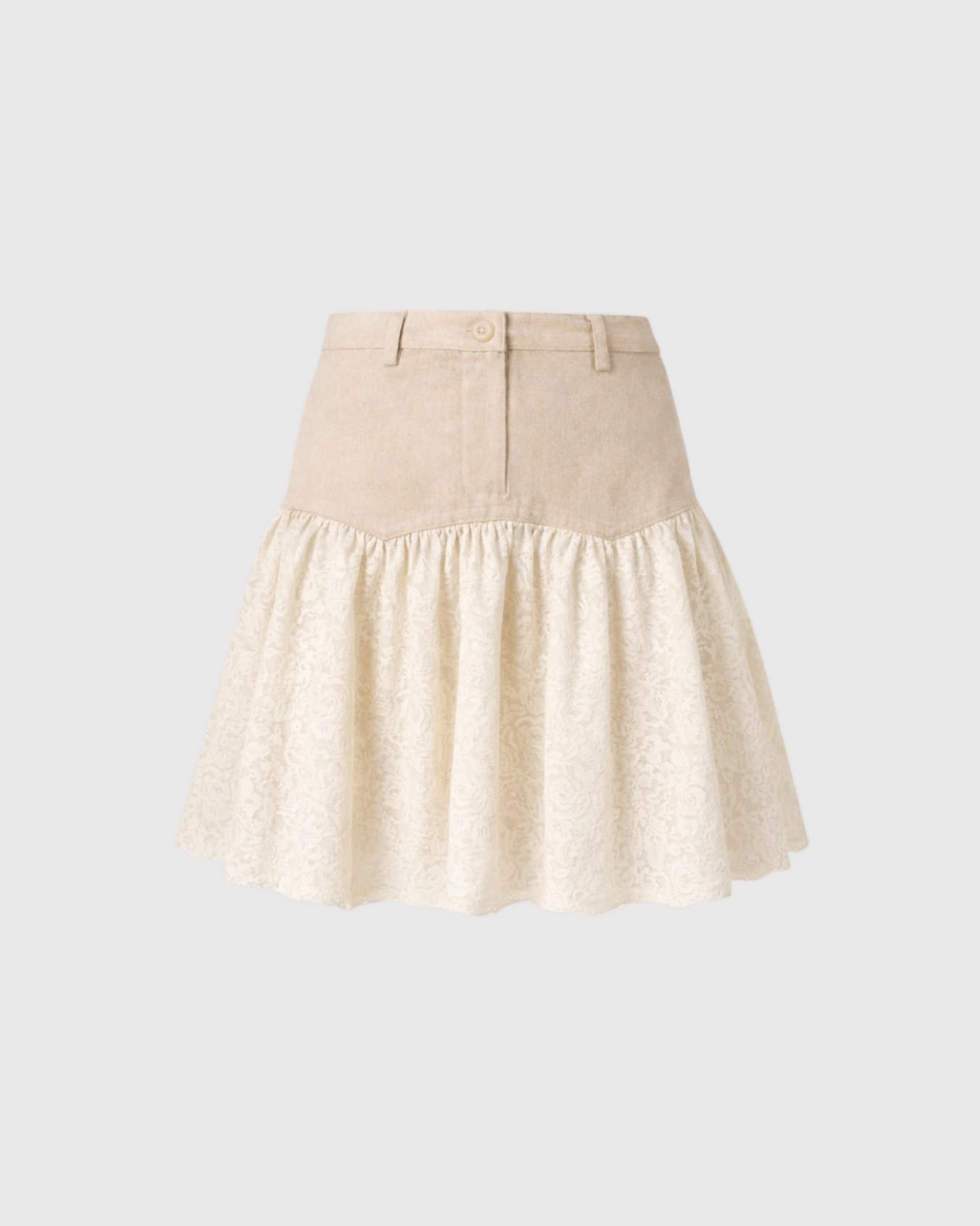 SAND LACE MINISKIRT - imagen 1