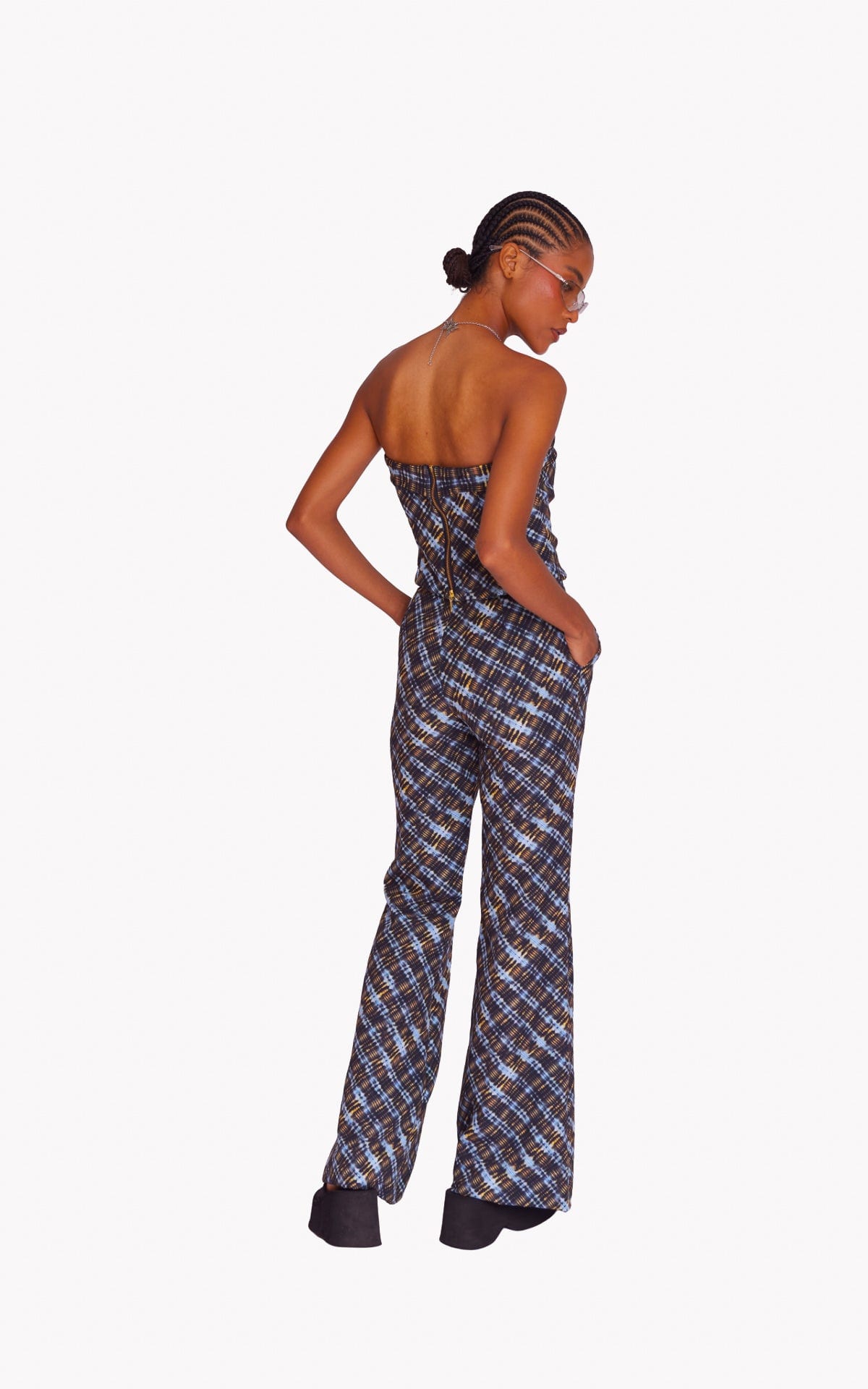 NIGHT GRID STRAPLESS TOP - imagen 5