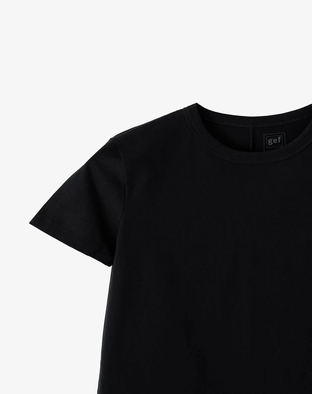 Camiseta manga corta regular negra mujer - imagen 6