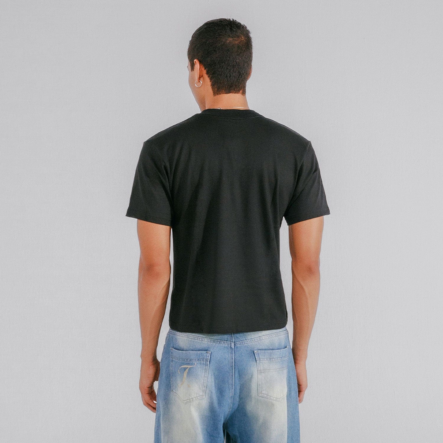 Scanning Cropped Tee - Black - imagen 3