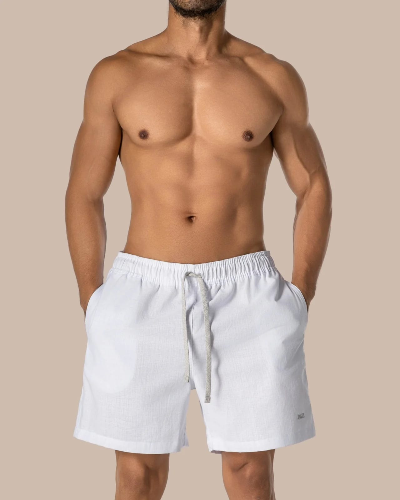 Bermuda Casual Algodón Blanco X2 - imagen 4