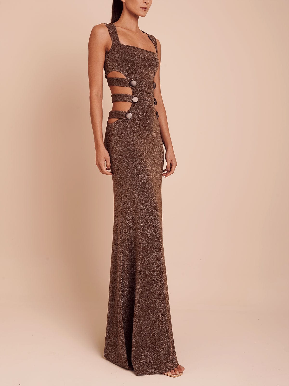GINEBRA DRESS BRONZE UMBER BROWN - imagen 3