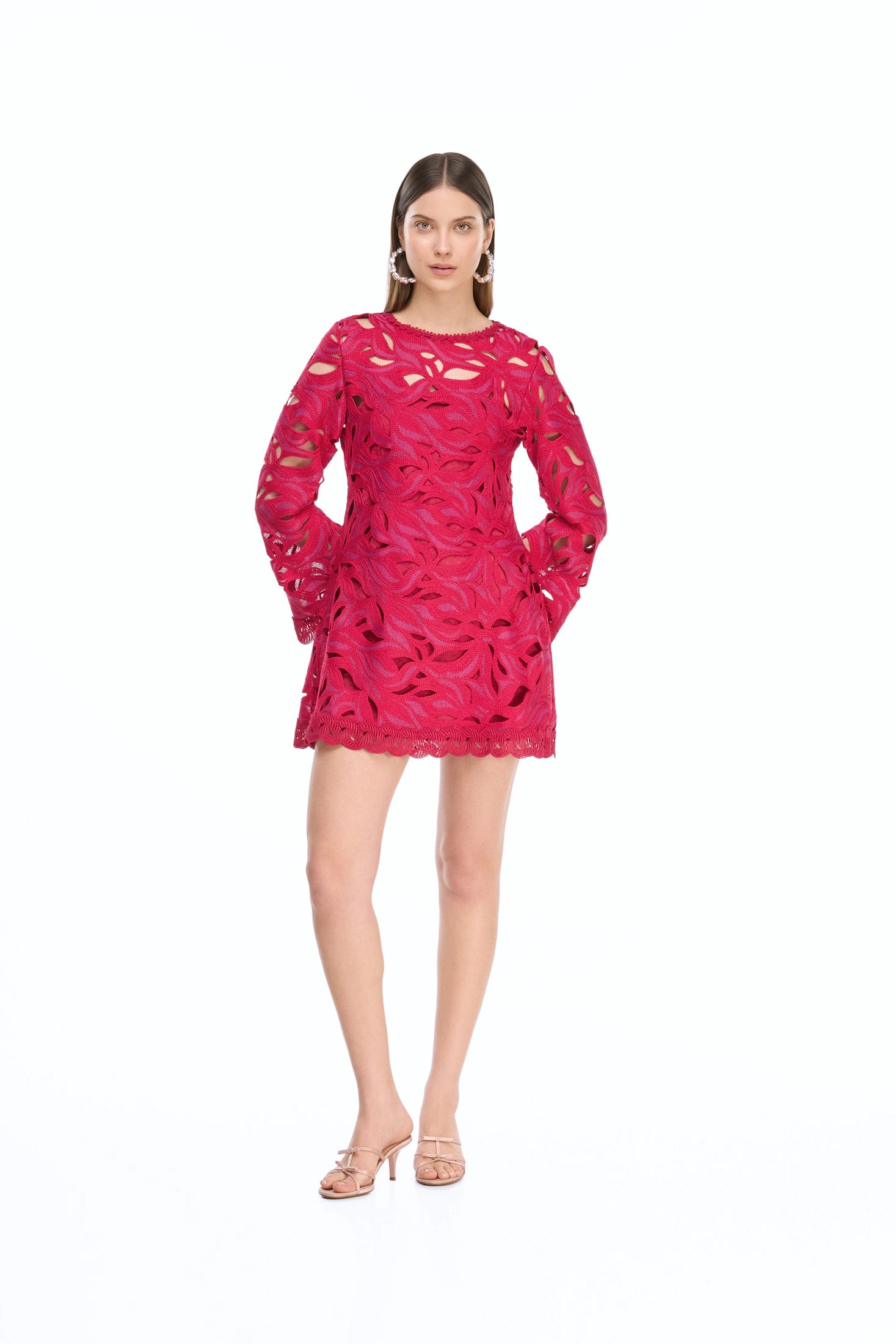 SOLSTICIO MINI DRESS BURGUNDY - imagen 1