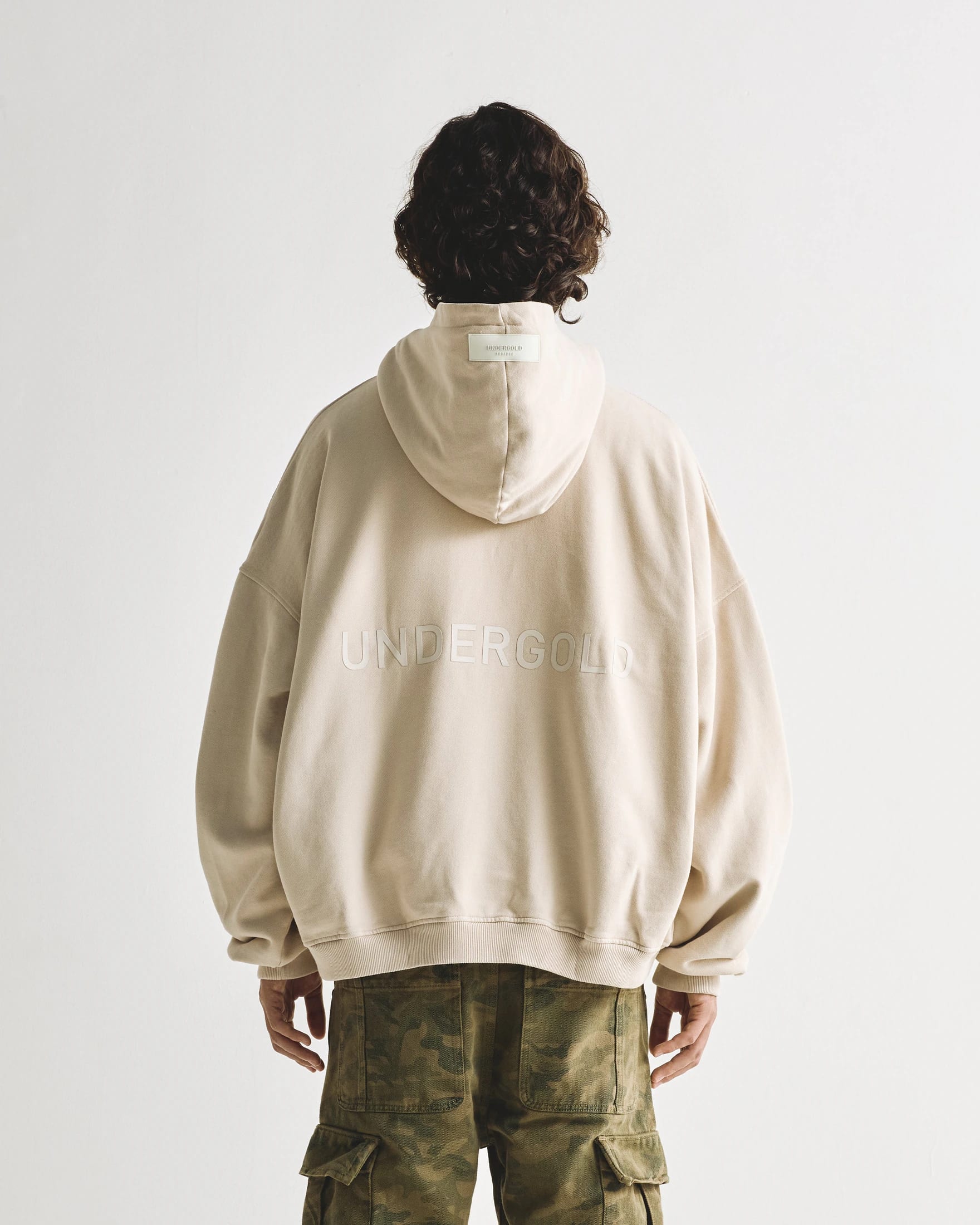Line Logo Hoodie Cream - imagen 6
