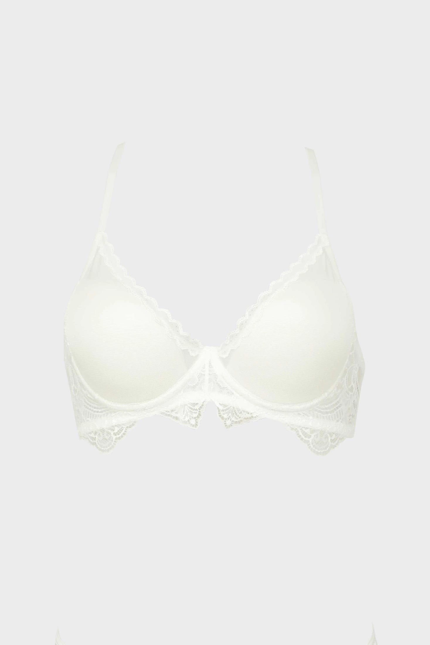 BRASIER ELLIPSE CON COPA LISA EN ESCOTE PROFUNDO BOREAL CRUDO - imagen 4