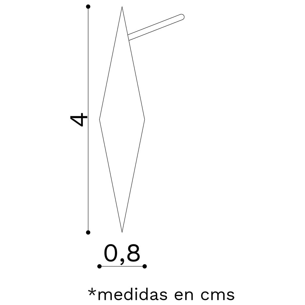 Aretes 2 conos largos unidos - imagen 3