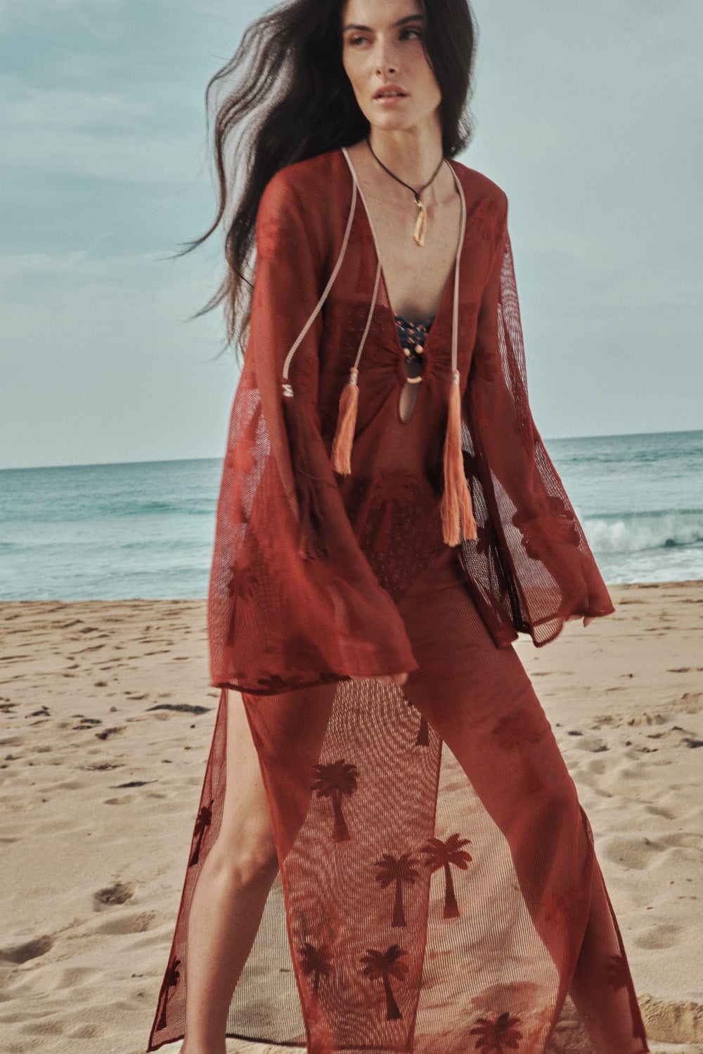 Palm Veil Tunic Dress - imagen 2