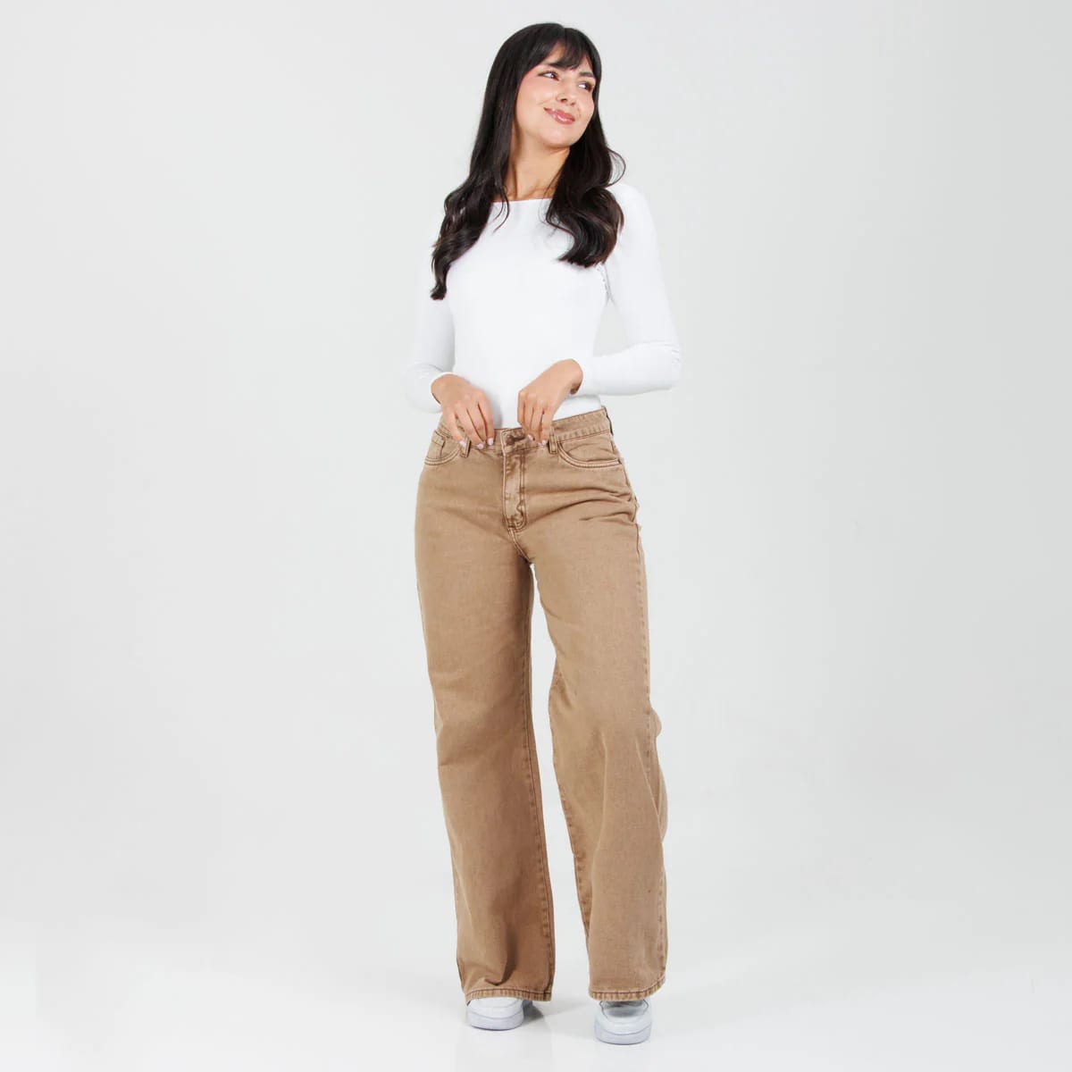 Jean Wide Leg Camel Ax-3013 Rigido - imagen 6