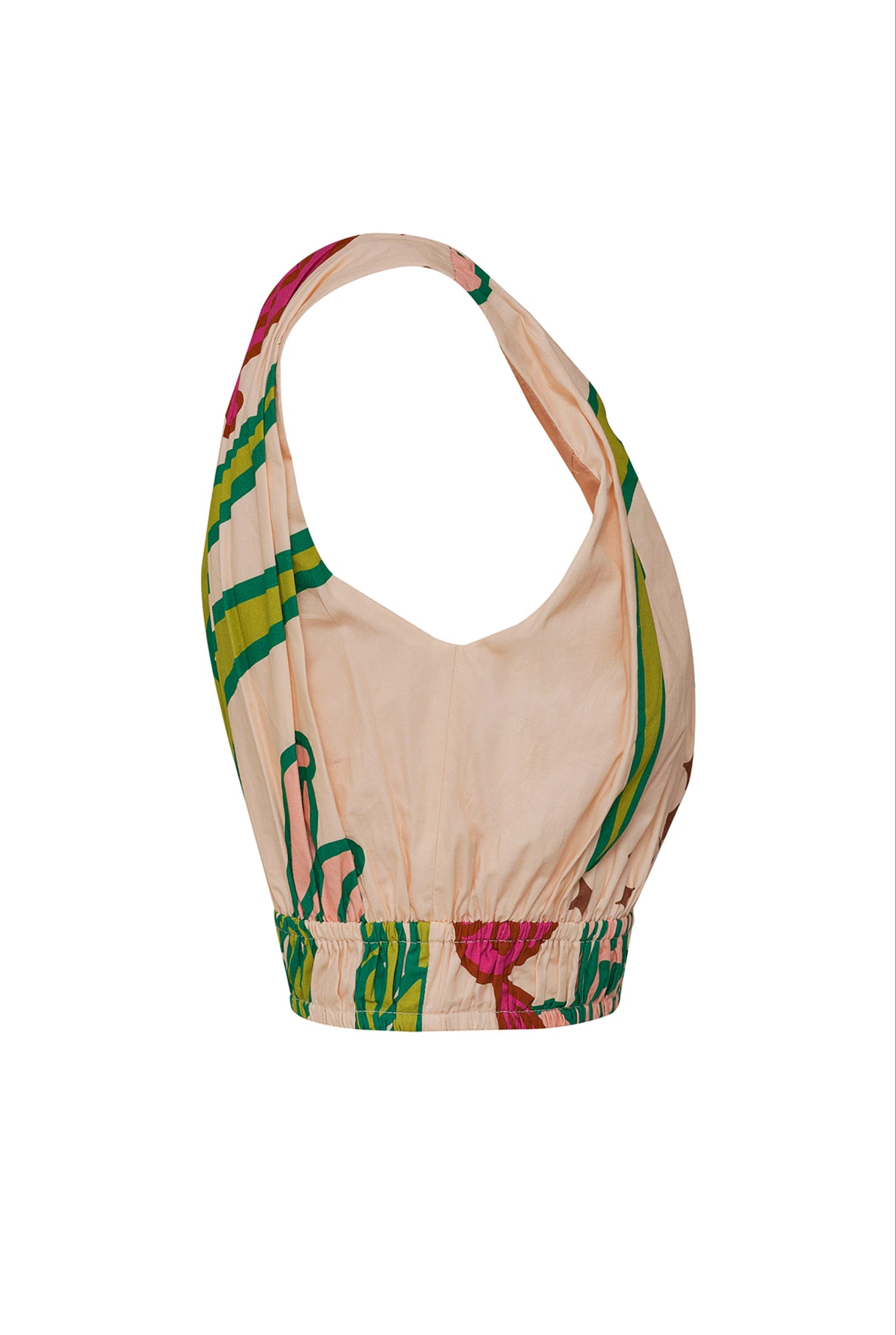 Ornella Cotton Top / Beige Moon Garden - imagen 4