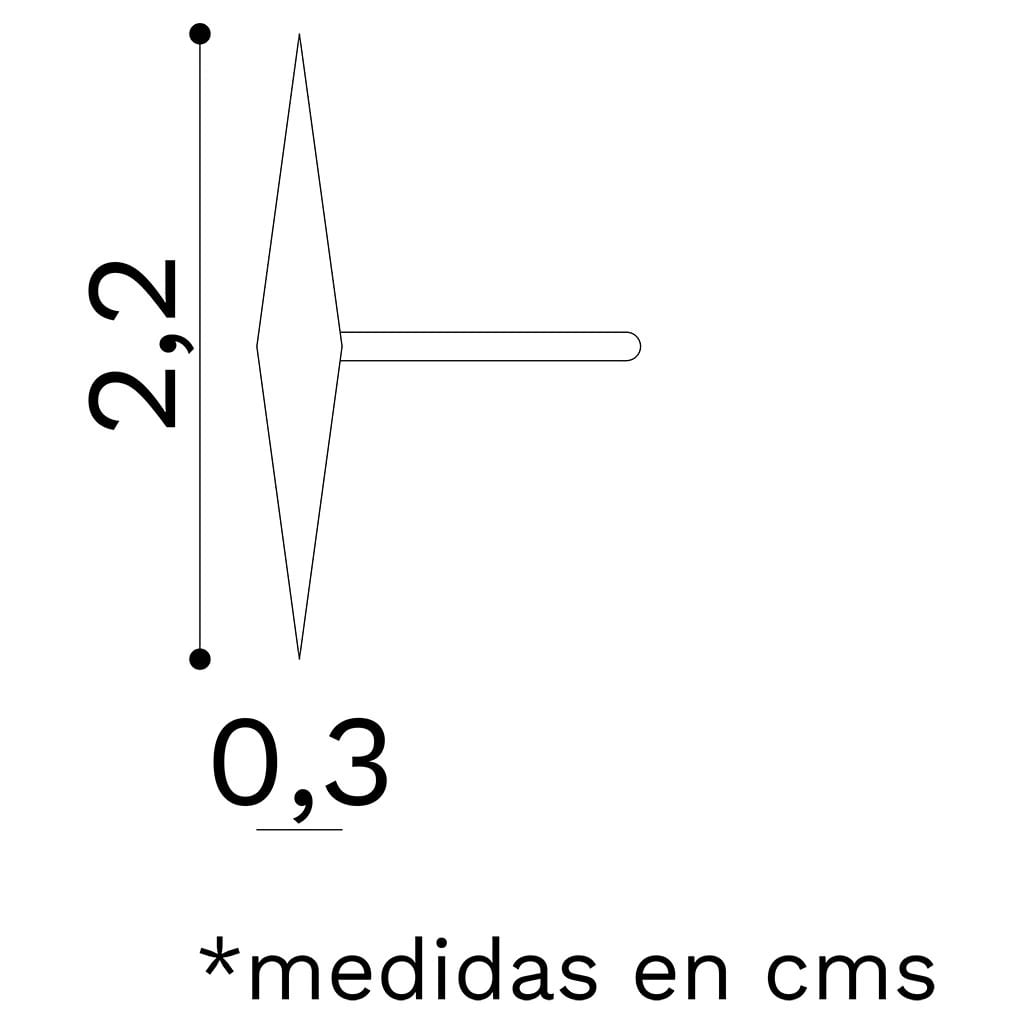 Aretes 2 conos unidos - imagen 4