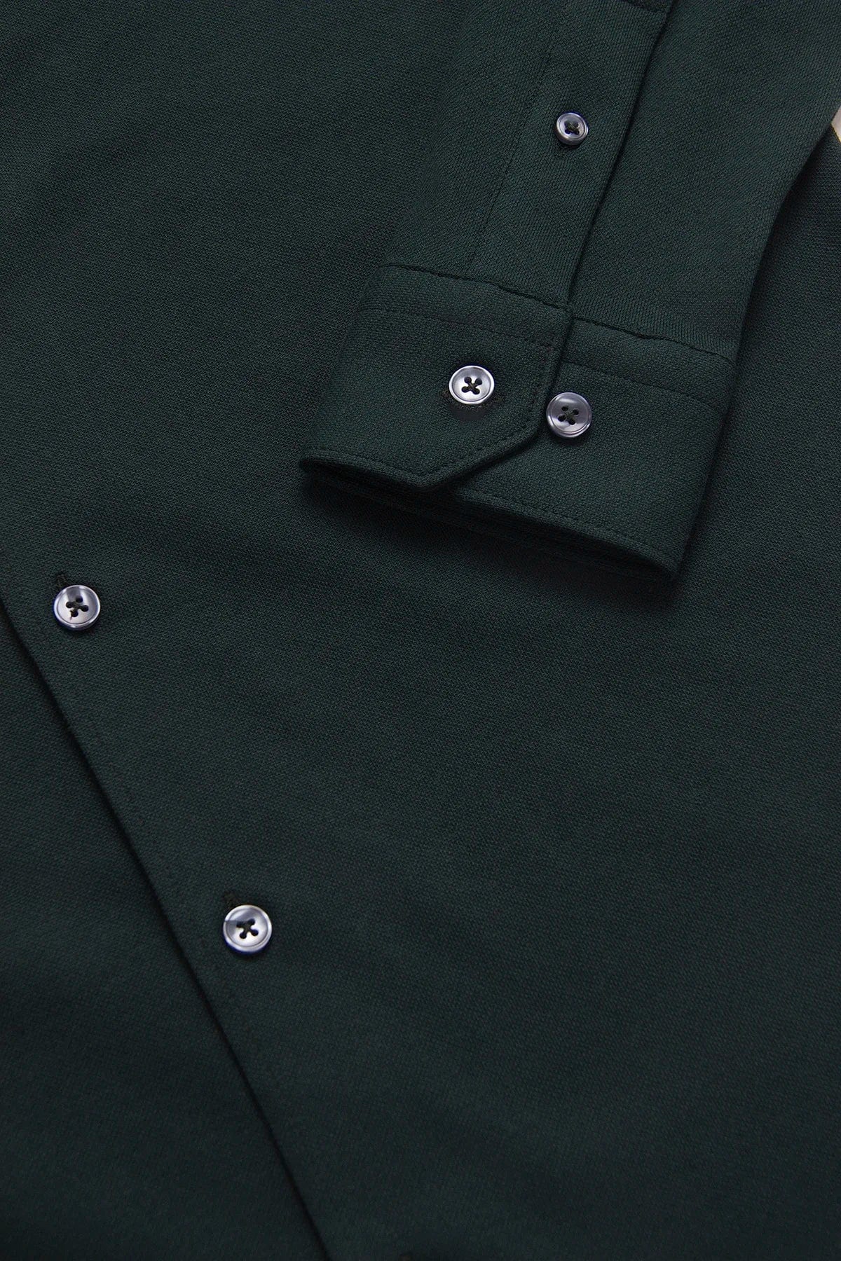 Camisa Piqué Algodón Verde Botella - imagen 3