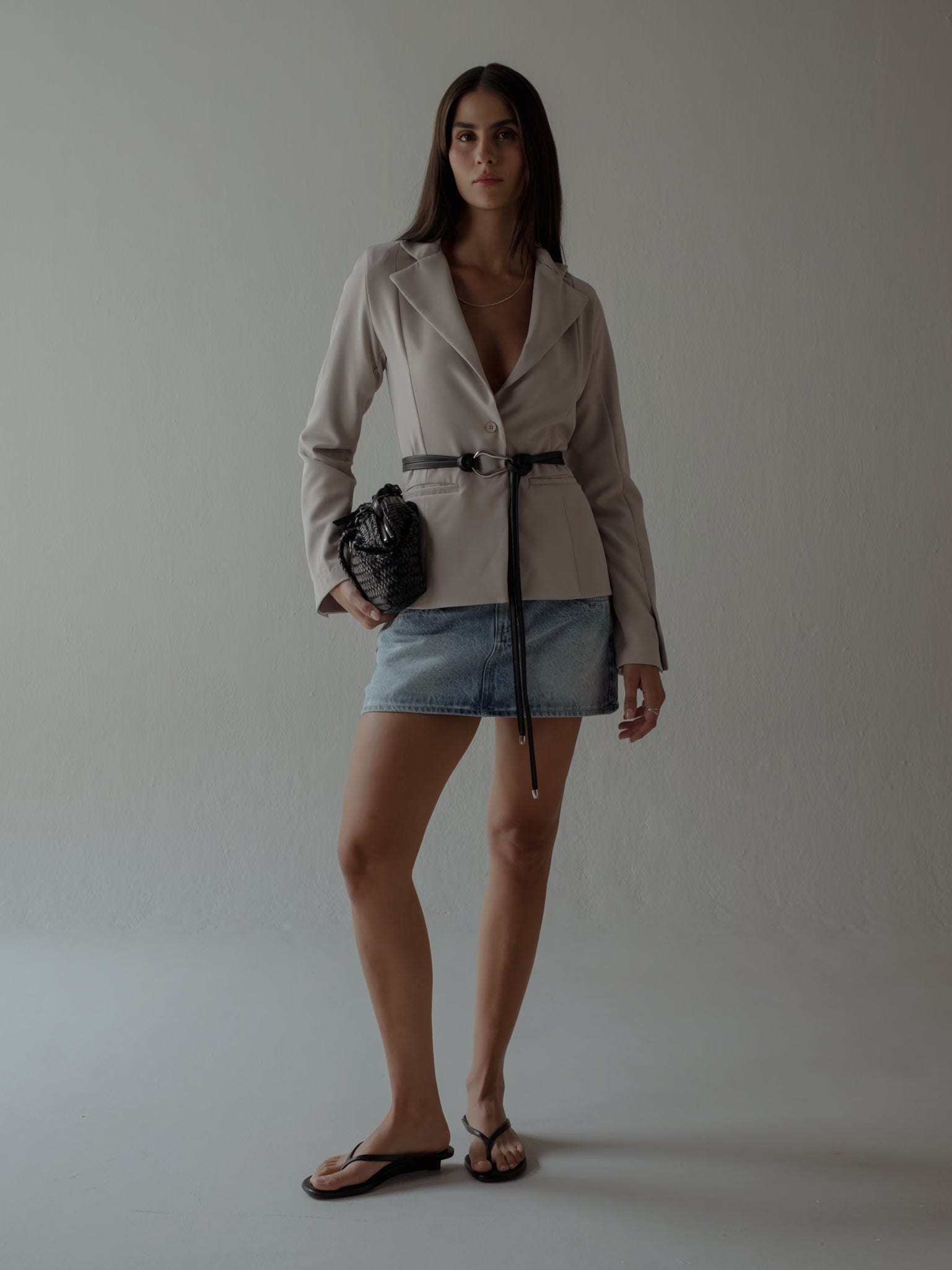 WAIST CLASSIC BLAZER - SAND - imagen 11