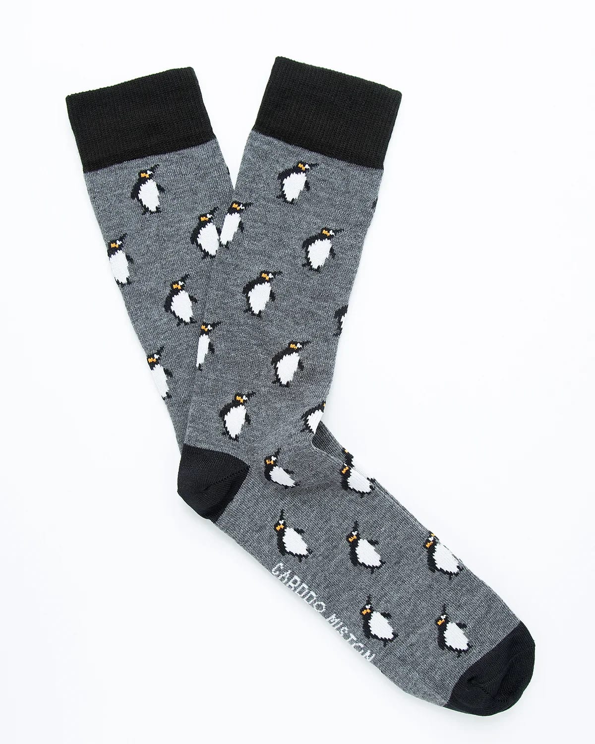 Medias Algodón Estampado Pingüinos - Fondo Gris - imagen 3