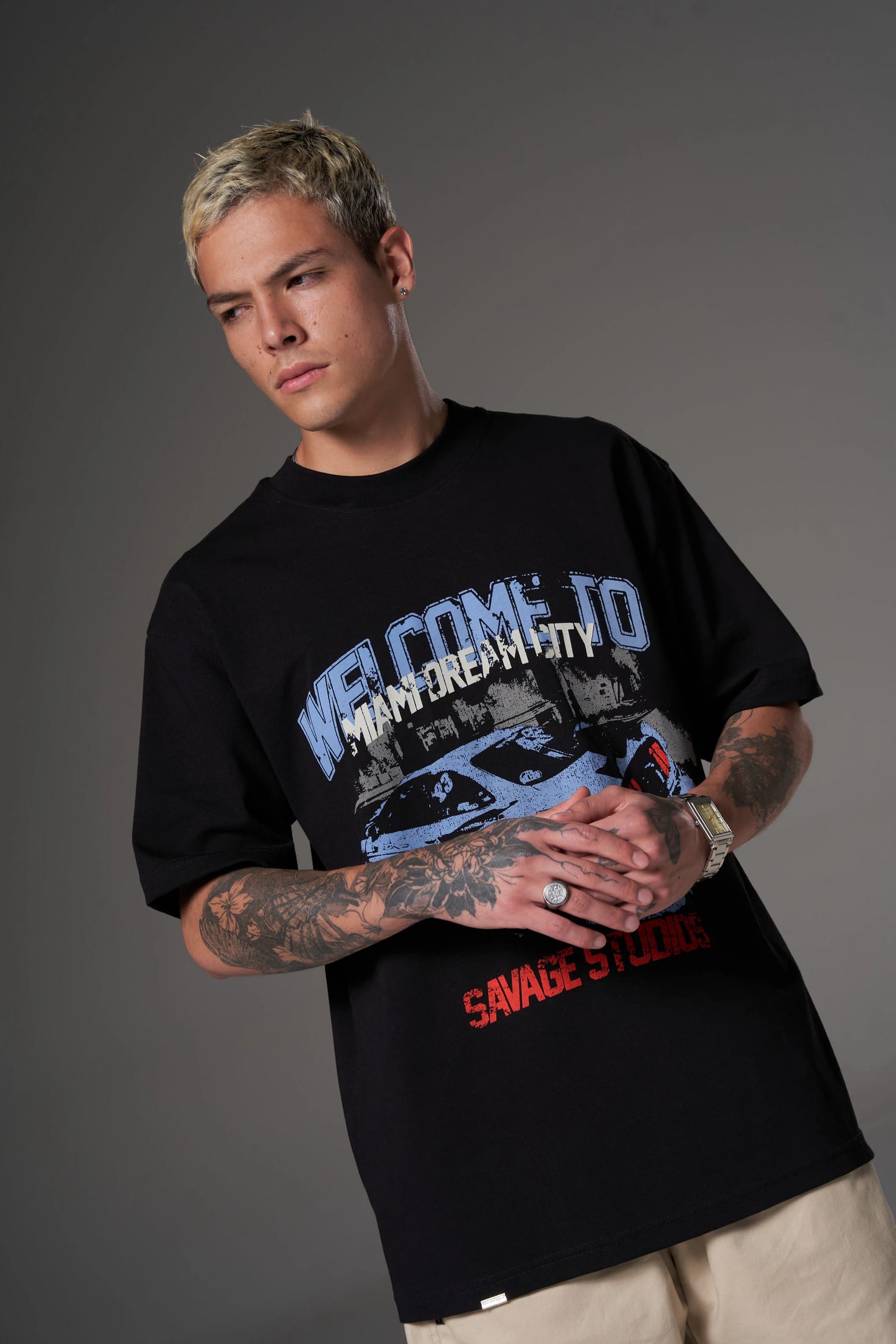 T shirt welcome to Miami azul 250 gramos 14604 - imagen 7