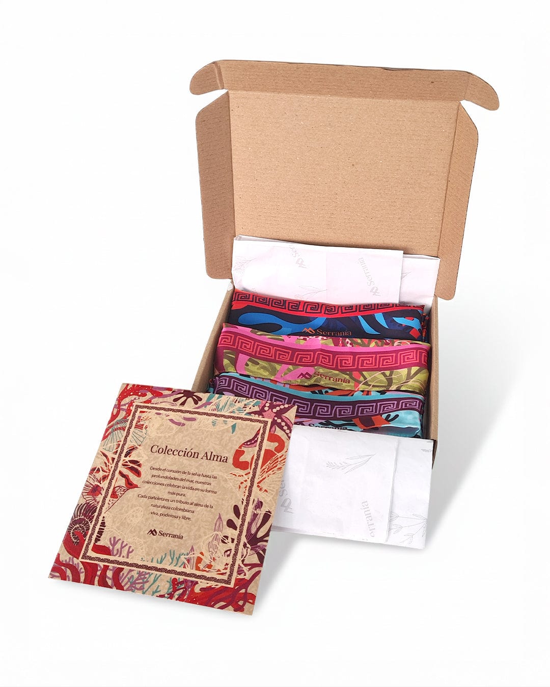 Pack de 3 pañoletas pequeñas (45x45cm) / Garza + Mariposa + Esencia oceánica - imagen 2