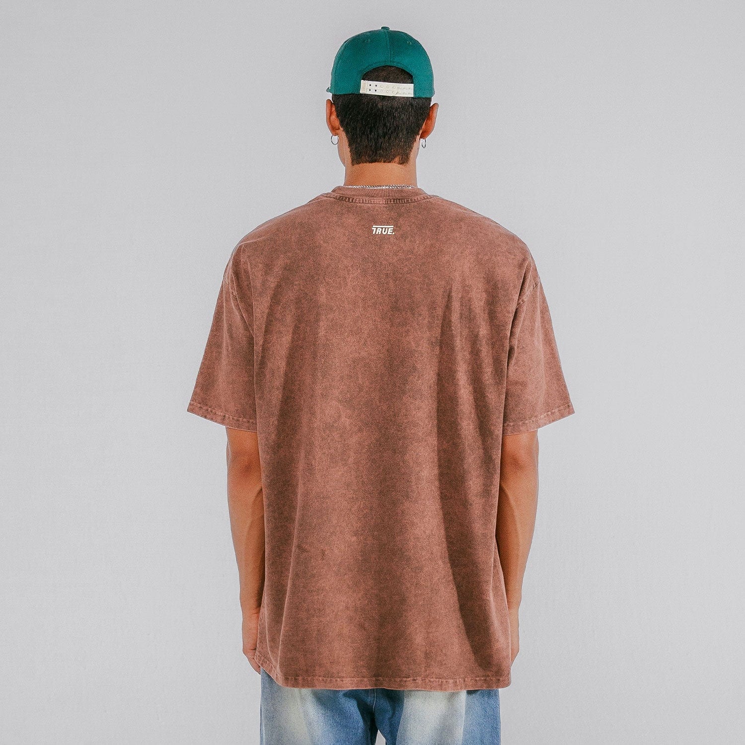 Oversized Washed T- Shirt - Brown - imagen 3