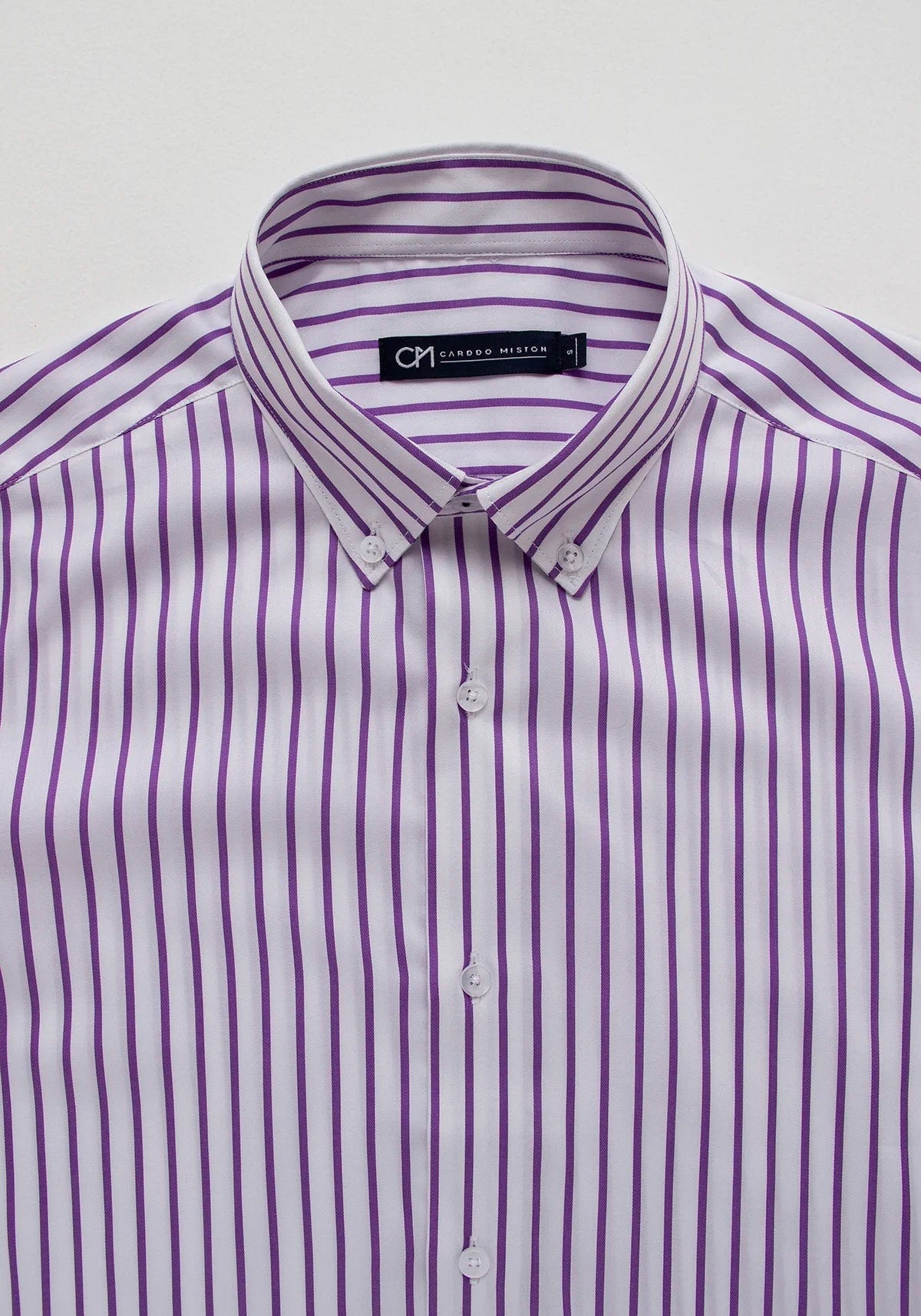 Camisa Sarga Raya Algodón Lila - imagen 2