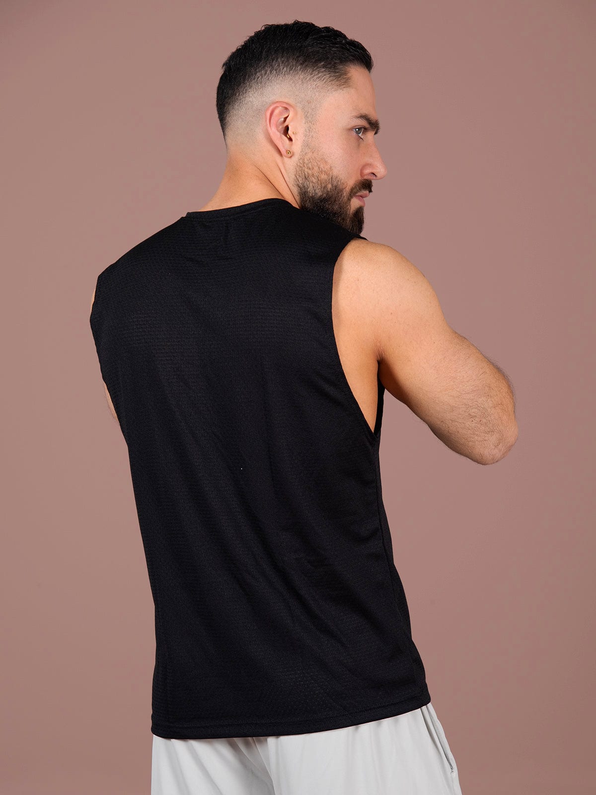 Camisilla hombre panal negra - imagen 4