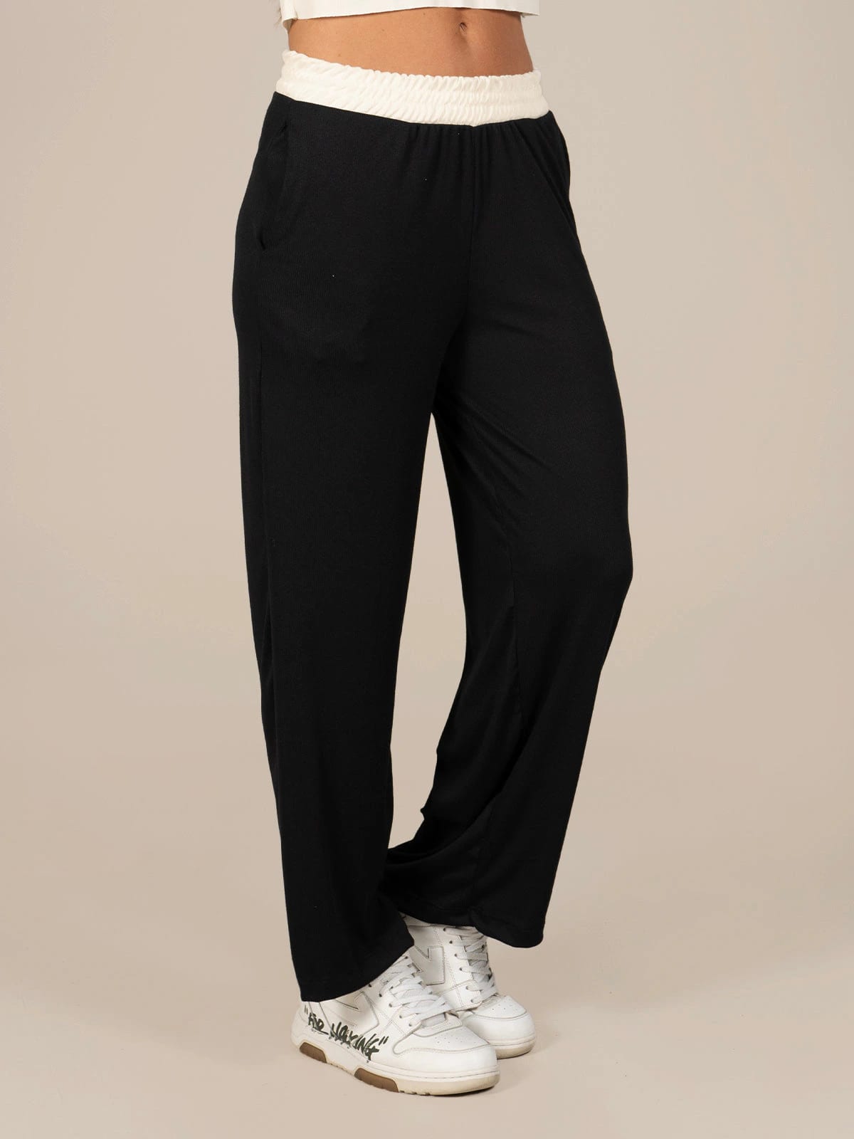 Pantalon merino dol negro vainilla - imagen 3