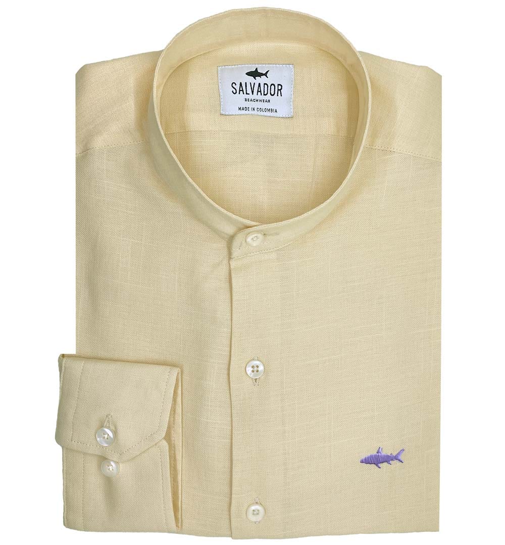 CAMISA NERU AMARILLO PASTEL - imagen 1