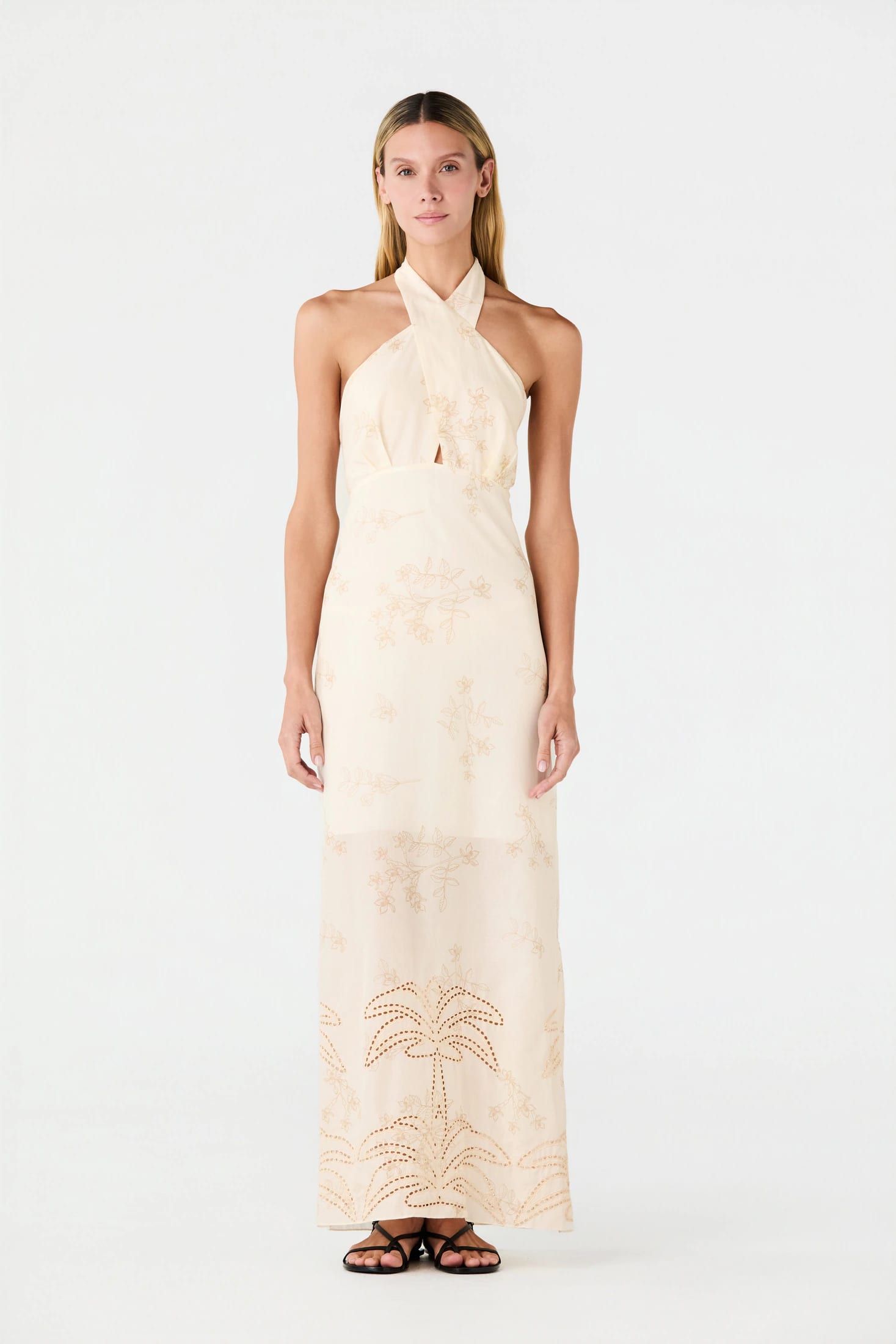 Costa del Sol Cotton Eyelet Midi Dress / Ivory Guayacanes - imagen 2
