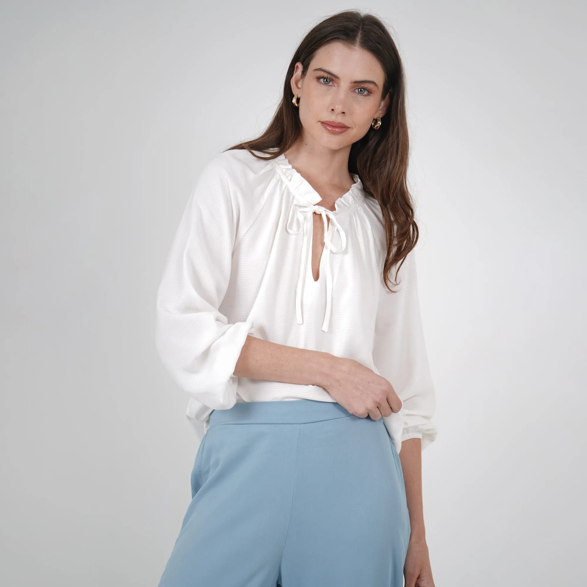 Blusa Cuello V Manga 3Cuartos - imagen 5
