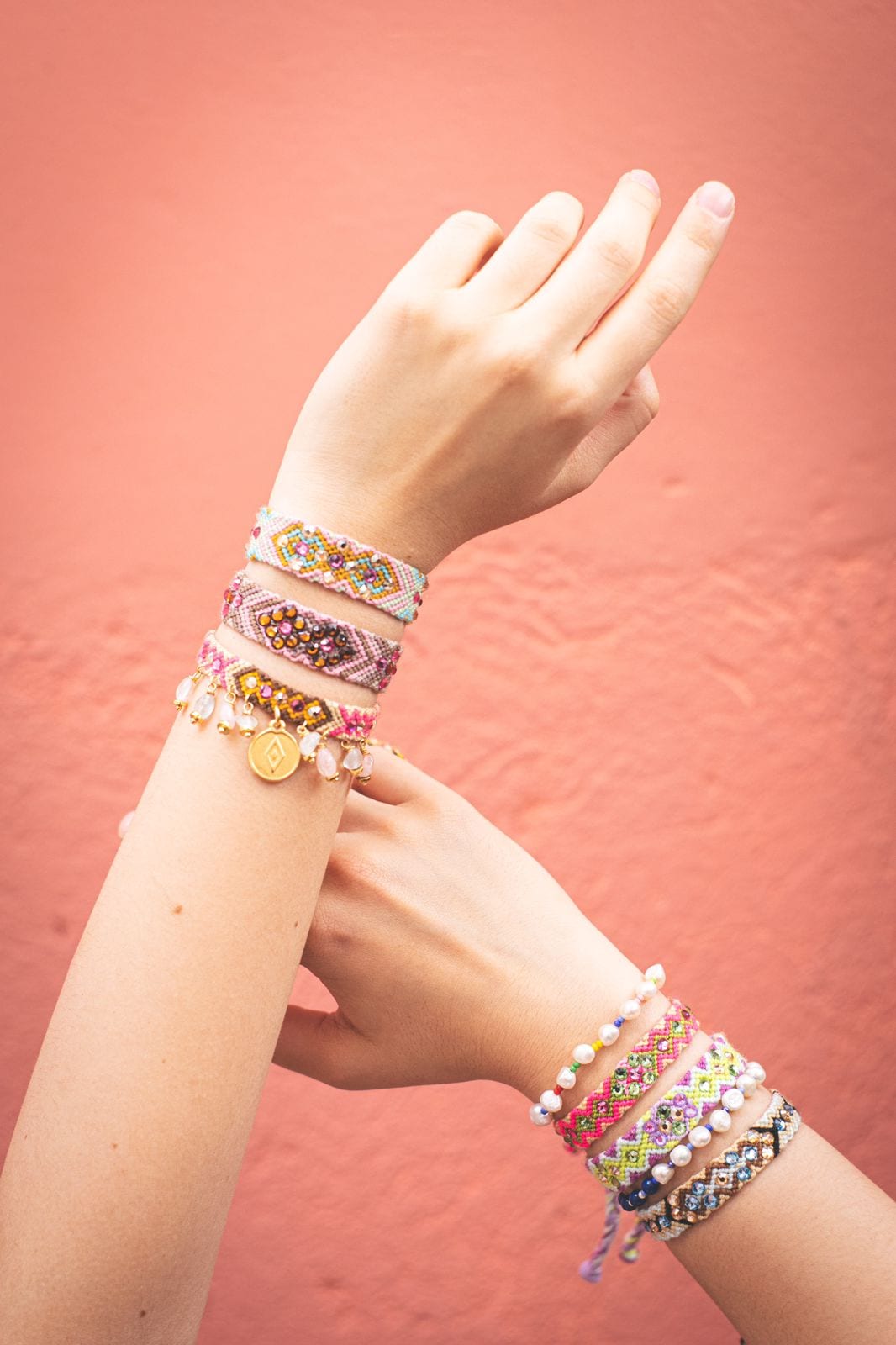Kalepsu Wayuu bracelet - vanilla - imagen 9