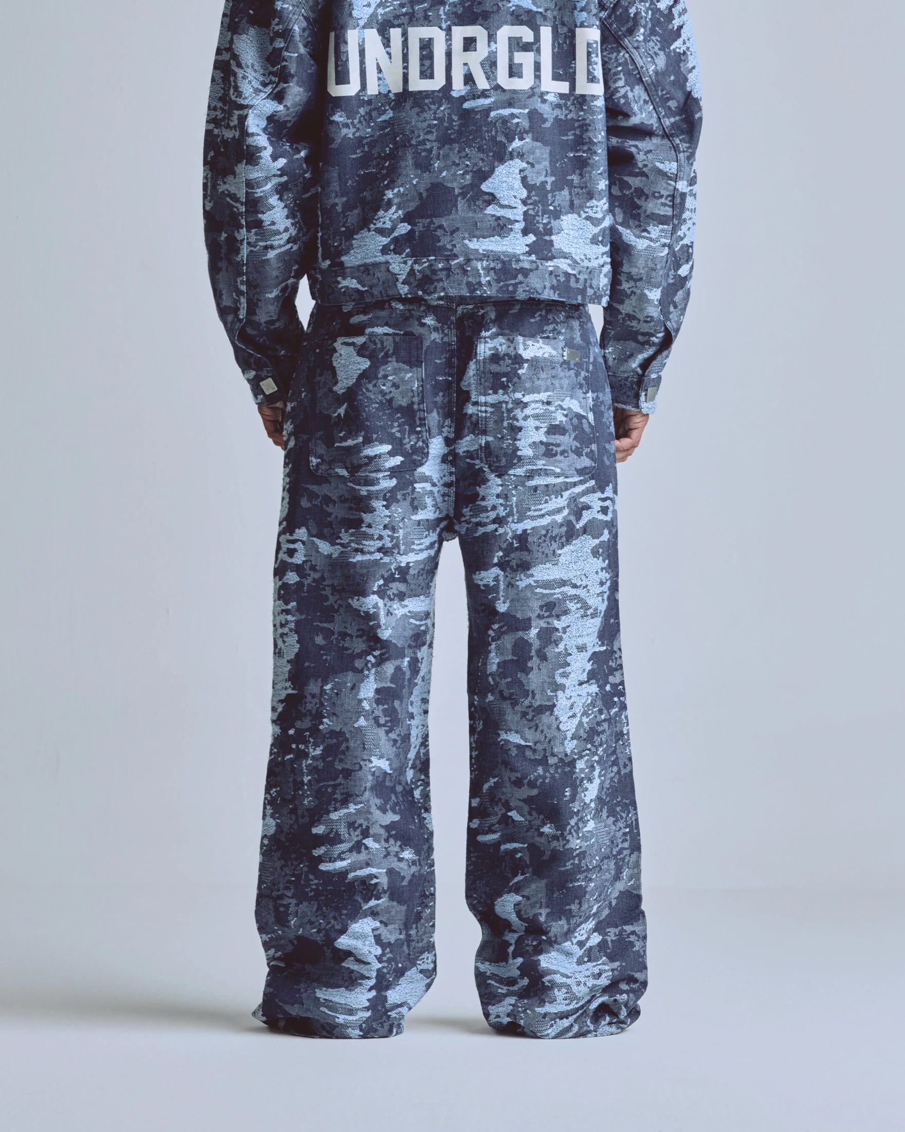 Capsule Basic Jacquard Wide Jeans Cammo Blue - imagen 5