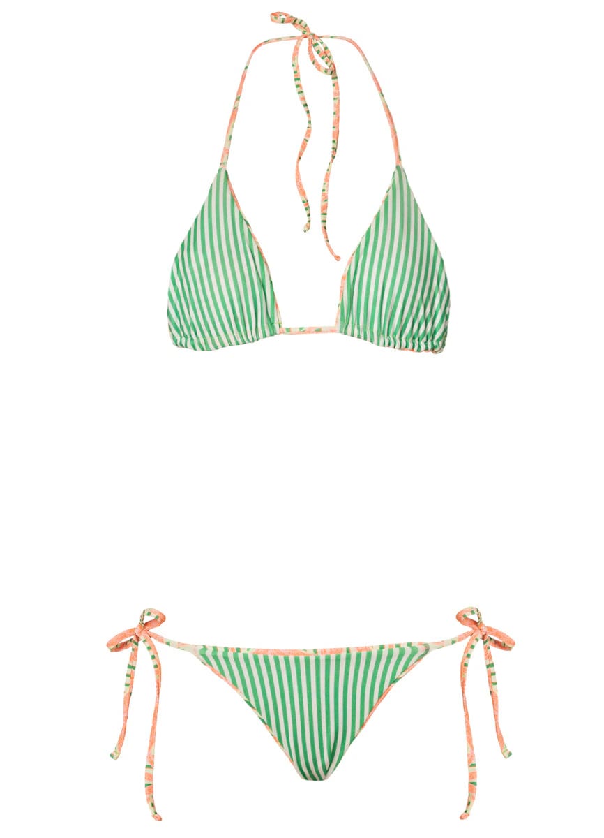 Maaji Blooming Stripes Balmy Sliding Triangle Bikini Top - imagen 7