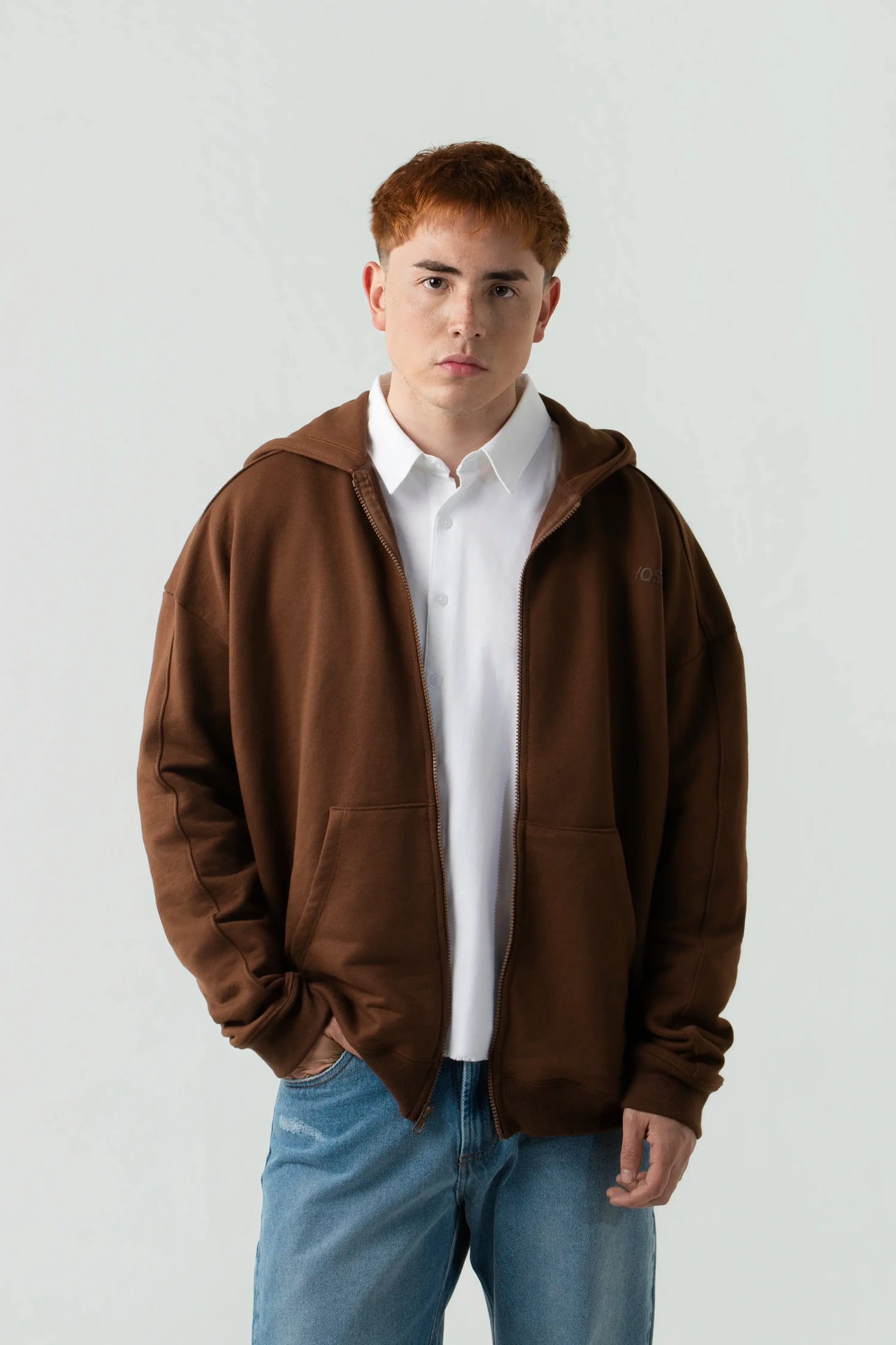 BUZO ABIERTO COLOR SHAVED CHOCOLATE - imagen 3