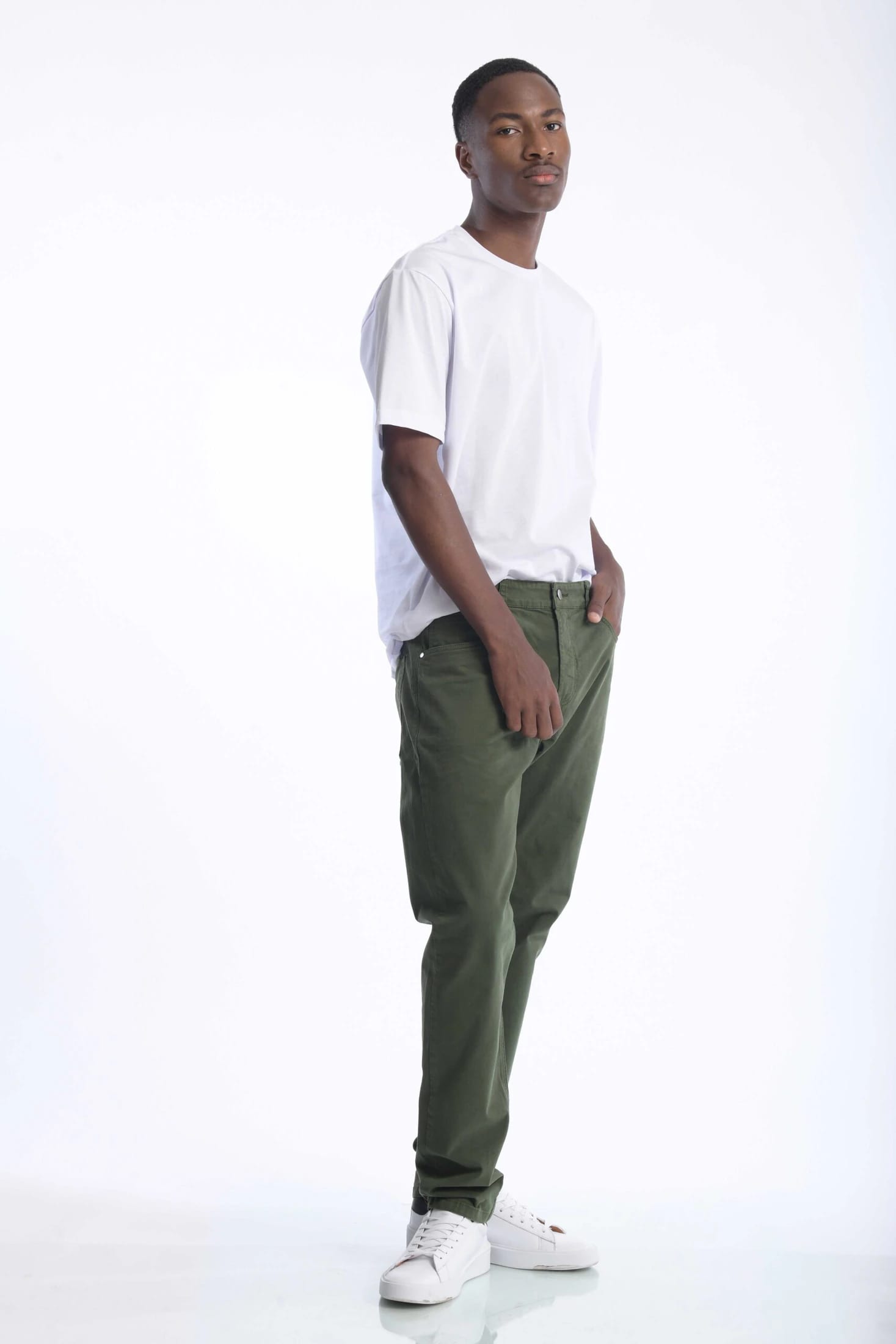 Pantalón Classic Dril 5 Bolsillos Verde Militar - imagen 2