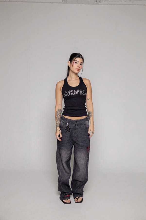 Baggy Remainder Dama Stone-Negro - imagen 2