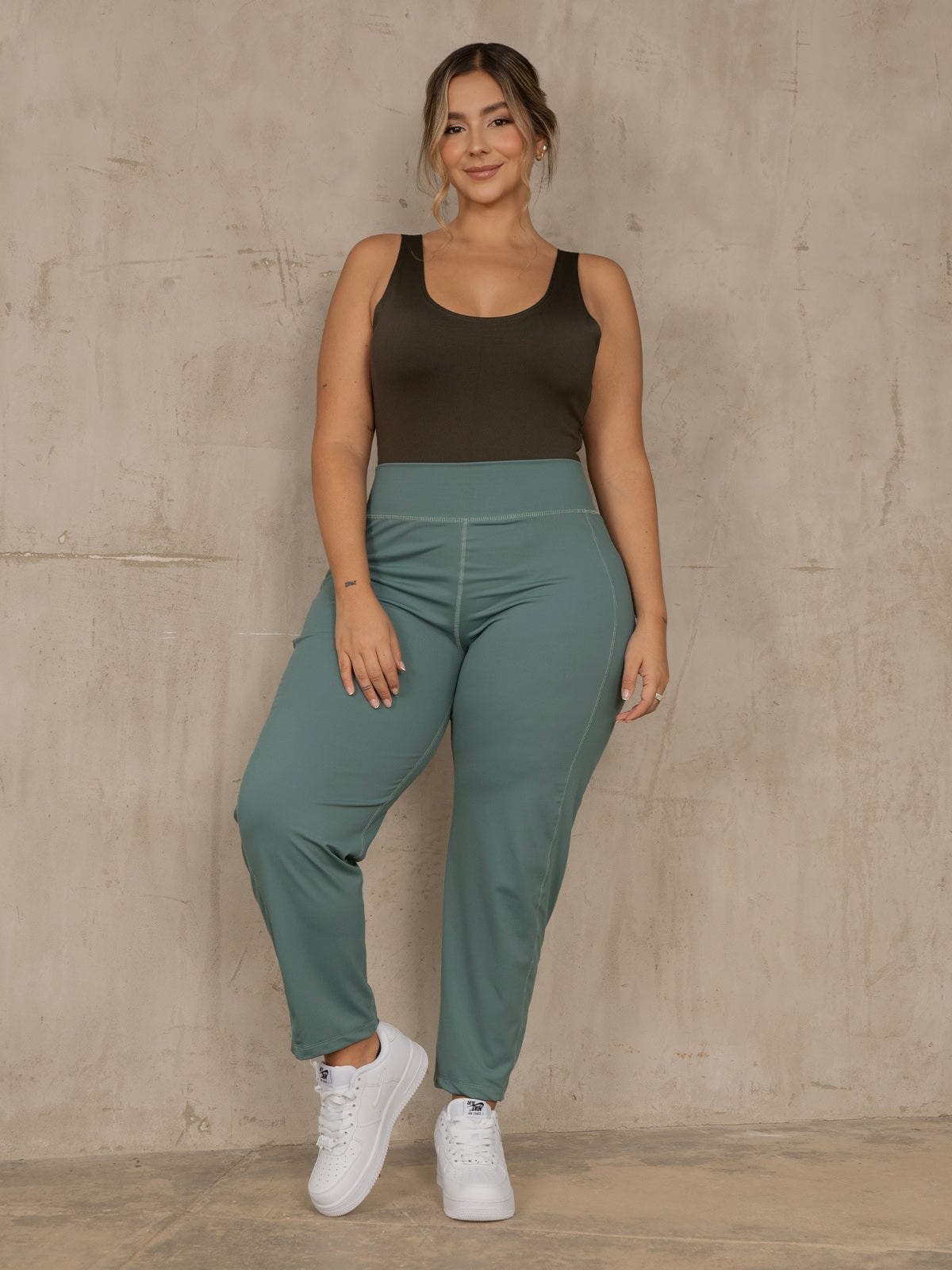 Pantalon lirio verde agua talla plus - imagen 2