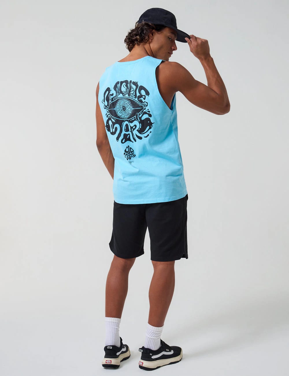 Camisilla Oversize Ojo de Mar Azul Claro Hombre - imagen 3